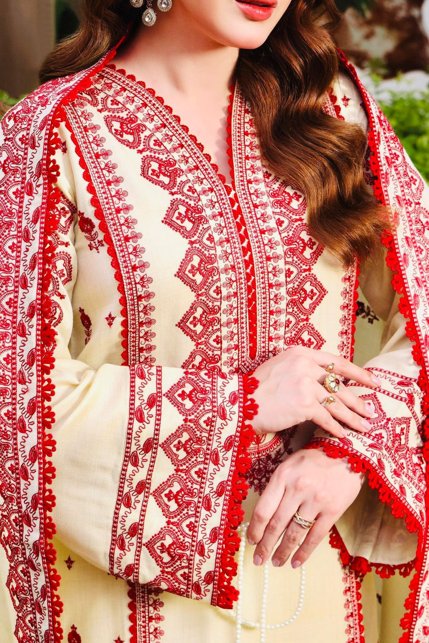 ANEELA 3pc Wedding Winter Collection  Code:7229